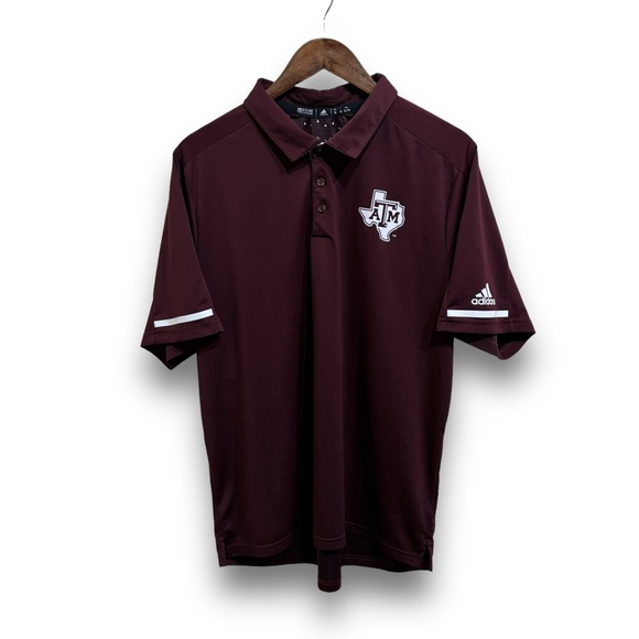 Adidas Climachill Texas A&M Aggies Lightweight Stretch Polo Shirt XL 23 x 29 - Picture 1 of 6
